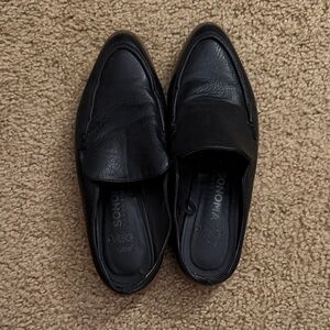 Sonoma Women's Black Leather Mules